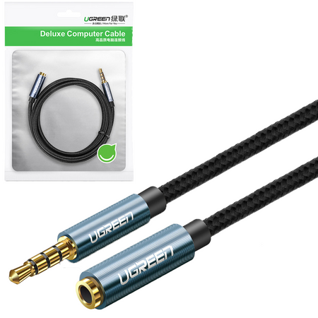 Ugreen kabel adapter przedłużacz AUX mini jack 3,5 mm 2m niebieski (AV118)