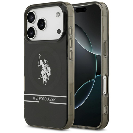 U.S. POLO ASSN. ETUI DH AND BOTTOM STRIPE LOGO DO MAGSAFE IPHONE 17 PRO