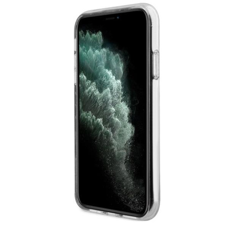 Etui Guess GUHMN61H4STP na iPhone 11 - różowe 4G MagSafe