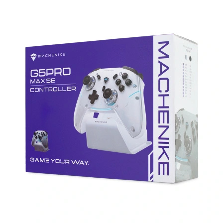 Kontroler do gier Machenike G5Pro Max bezprzewodowy ze stacją ładującą - biały