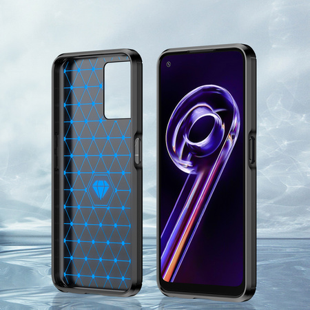 Carbon Case elastyczne etui pokrowiec Realme 9 Pro czarny