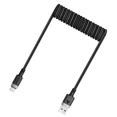 ACEFAST KABEL USB-A DO USB-C SPRĘŻYNOWY 480Mb/s 3A 1.2M DO TELEFONÓW XIAOMI