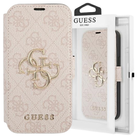 GUESS ETUI Z LOGO DO IPHONE 13 PRO MAX 6,7 KSIĄŻKA Z METALOWYM WYKOŃCZENIEM