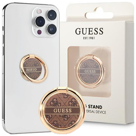 Guess Ring stand GURSHG4SW brązowy/ brown 4G
