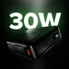 Powerbank SBS HD 30W 10000mAh USB-C z wyświetlaczem LCD - czarny