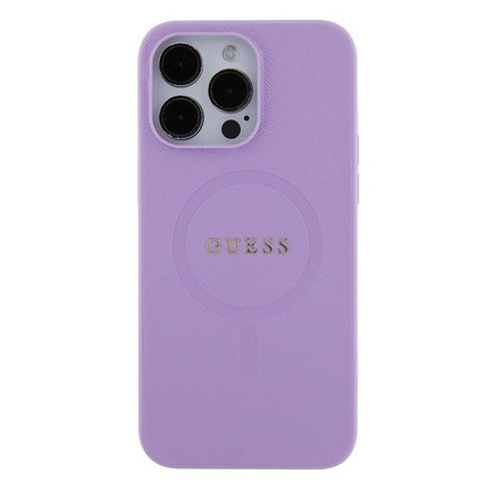 Guess GUHMP15XPSAHMCU iPhone 15 Pro Max 6.7" fioletowy/purple hardcase Saffiano MagSafe