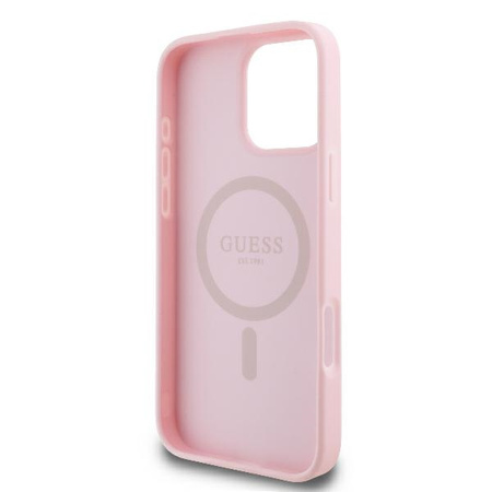 GUESS ETUI HARDCASE DO IPHONE 16 PRO DO MAGSAFE PEONY SCRIPT LOGO OCHRONNE
