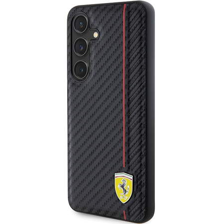 FERRARI ETUI HARDCASE DO SAMSUNG GALAXY S24 S921 CARBON PRINTED LINE