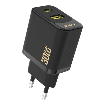 Ładowarka sieciowa Dudao A27TEU PD 30W GaN USB-A USB-C - czarna