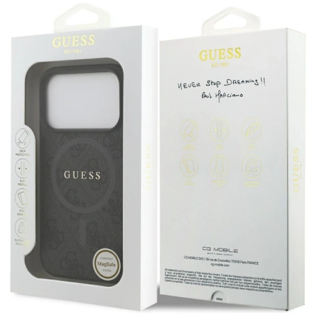 GUESS ETUI 4G RING CLASSIC LOGO DO IPHONE 17 PRO Z MAGNETYCZNYM