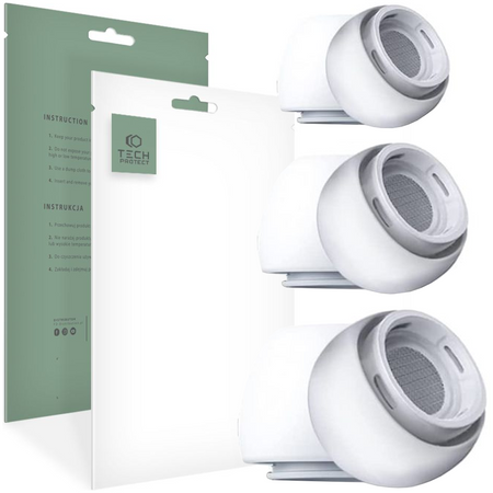 TECH-PROTECT EAR TIPS 3-PACK DO APPLE AIRPODS PRO 1 2 LEPSZA JAKOŚĆ DŹWIĘKU