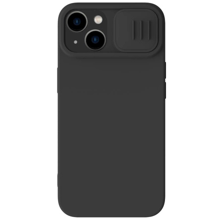 Silikonowe etui Nillkin CamShield Silky Silicone Case do iPhone 15 Plus z osłoną na aparat - czarne
