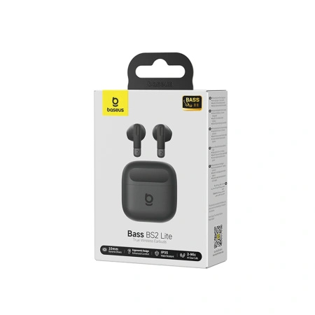 Słuchawki douszne Baseus Bass BS2 Lite TWS - czarne