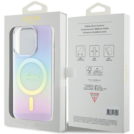 GUESS ETUI HARDCASE DO IPHONE 15 PRO DO MAGSAFE IML IRIDESCENT NOWOCZESNE