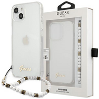Guess GUHCP13SKPSWH iPhone 13 mini 5,4" Transparent hardcase White Pearl
