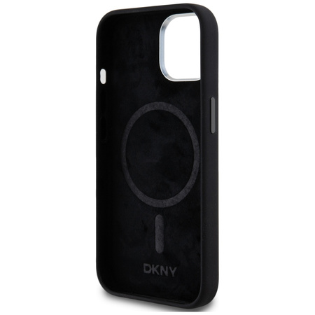 DKNY ETUI DO IPHONE 14 15 13 DO MAGSAFE LIQUID SILICONE Z MAŁYM LOGO