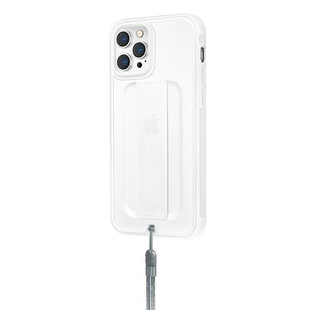 Etui Uniq Heldro na iPhone 12 / iPhone 12 Pro biały/natural frost Antimicrobial