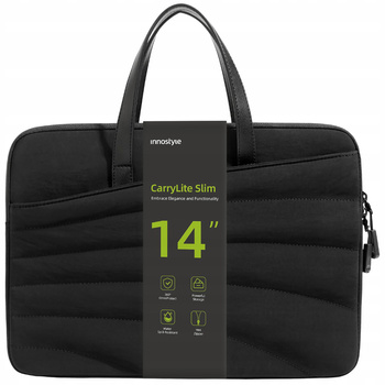 INNOSTYLE DAMSKA TORBA NA LAPTOPA 13 14 WODOODPORNA CARRYLITE SLIM CZARNA