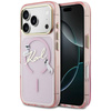 Etui Karl Lagerfeld IML Choupettes Karl  Script Logo MagSafe do iPhone 17 Pro różowy