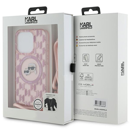 KARL LAGERFELD ETUI CROSSBODY MONOGRAM DO IPHONE 15 PRO 6,1 HARDCASE IML