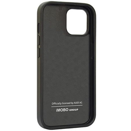 Etui Audi Carbon Fiber Stripe na iPhone 14 - czarne AUS-TPUPCIP14-R8/D1-BK