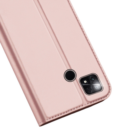 Dux Ducis Skin Pro etui Xiaomi Poco C40 pokrowiec z klapką portfel na kartę podstawka różowe