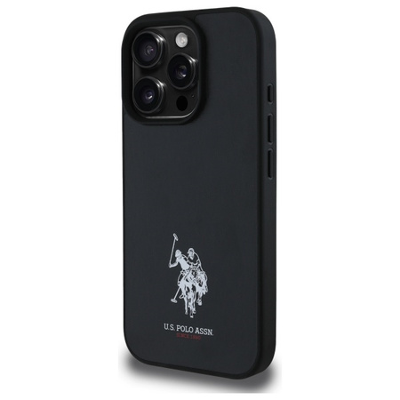 US POLO ASSN POKROWIEC CASE SKÓRZANY DO IPHONE 15 PRO MAX Z LOGO WYSZYWANE