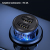 USAMS ŁADOWARKA 2XUSB-A 3A DO IPHONE 12 13 14 SAMOCHODOWA SZYBKIE ŁADOWANIE
