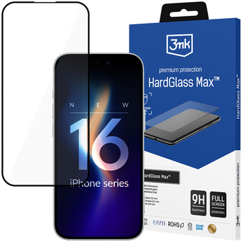 3MK HARDGLASS DO APPLE IPHONE 16 PRO MAX SZKŁO HARTOWANE Z PEŁNĄ OCHRONĄ