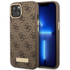 Guess GUHMP14SU4GPRW iPhone 14 6,1" brązowy/brown hard case 4G Logo Plate MagSafe