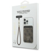 Zestaw portfel + hand strap Guess        triangle MagSafe brązowy