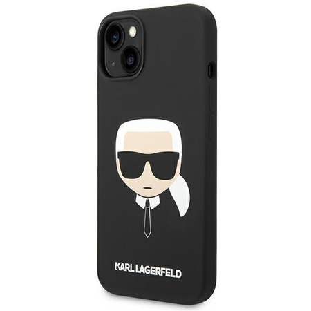 Karl Lagerfeld KLHCP14MSLKHBK iPhone 14 Plus 6,7" hardcase czarny/black Silicone Karl`s Head