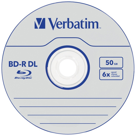 Płyty Blu-ray Verbatim 50GB 6X BD-R DL   10szt szary 43746