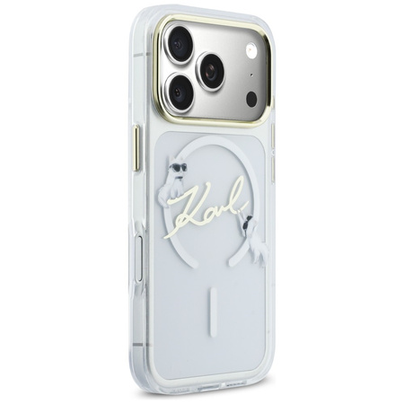 Etui Karl Lagerfeld IML Choupettes Karl  Script Logo MagSafe do iPhone 17 Pro Max przezroczysty