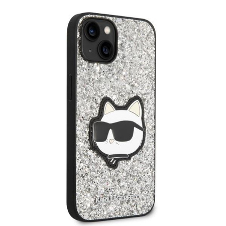 Karl Lagerfeld KLHCP14SG2CPS iPhone 14 6,1" srebrny/silver hardcase Glitter Choupette Patch