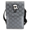 Etui Karl Lagerfeld Torebka KLWBSAKHPKG - srebrne Saffiano Monogram Ikonik