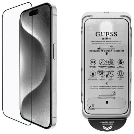 GUESS SCREEN PROTECTOR 2.5D DO IPHONE 16 PRO 6.3 SZKŁO HARTOWANE OCHRONNE