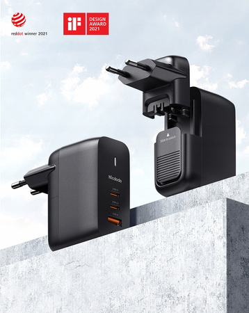 Laptop, mobile phone charger, Mcdodo GaN 3.0 Fast charging, USB-C PD USB-A 65W CH-0291