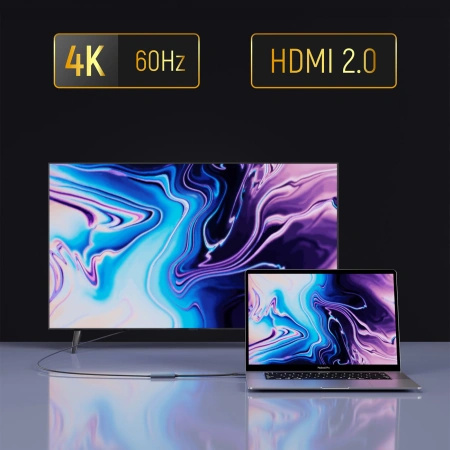 Adapter Wozinsky WACH-01 USB-C - HDMI 4K 60Hz - czarny