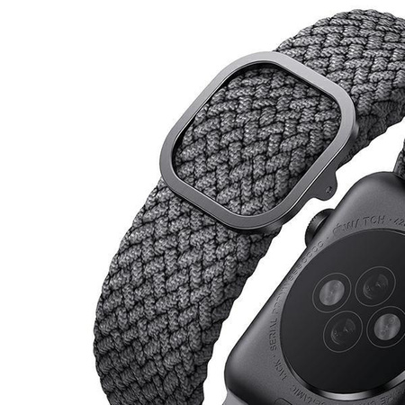 UNIQ pasek Aspen Apple Watch 40/38/41mm Series 4/5/6/7/8/SE/SE2 Braided szary/granite grey
