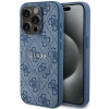Etui Guess 4G Collection Leather Metal Logo MagSafe na iPhone 14 Pro - niebieskie