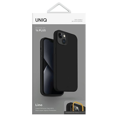 Etui Uniq Lino na iPhone 14 Plus - czarne