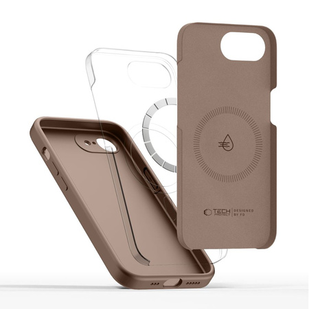 TECH-PROTECT SILICONE MAGSAFE IPHONE 16E / 17E CHOCOLATE BROWN