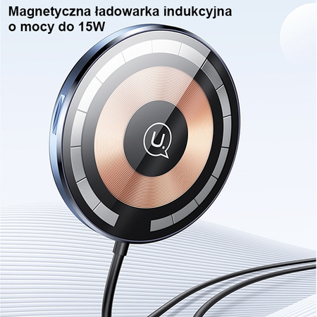 USAMS UCHWYT INDUKCYJNY 15W DO MAGNETYCZNEJ KRATKI WENT. DO IPHONE 13 14 15