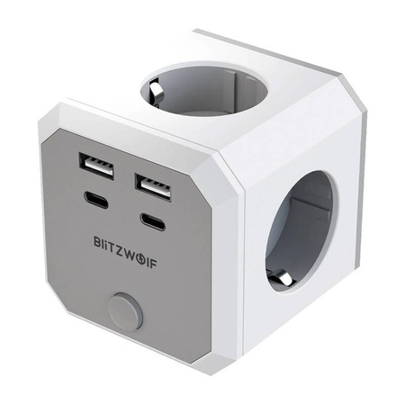 BLITZWOLF KOSTKA ZASILAJĄCA 8-IN-1 DO ŁADOWANIA 4XAC 2X USB-A 2X USB-C