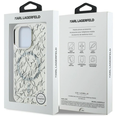 KARL LAGERFELD ETUI IML KARL SCRIPT PATTERN MAGSAFE DO IPHONE 16 PRO