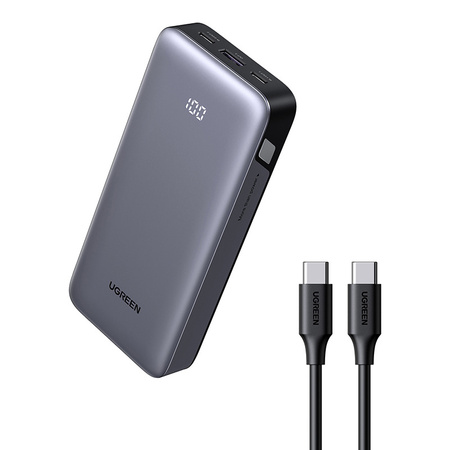 Powerbank 20000mAh Ugreen PB532, USB 2x USB-C, 30W (szary)