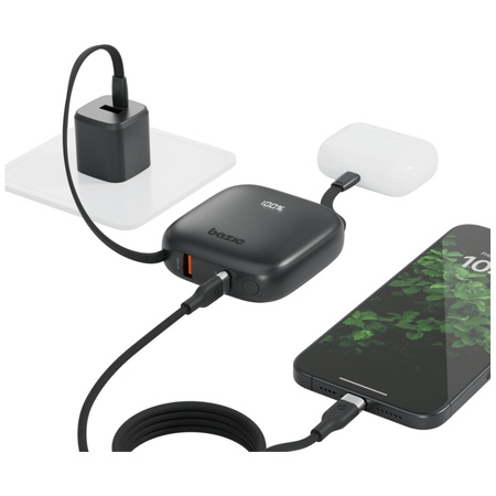PowerBank 4w1 Bazic Fusion 10000mAh      PD20W USB-C/Lightning czarny