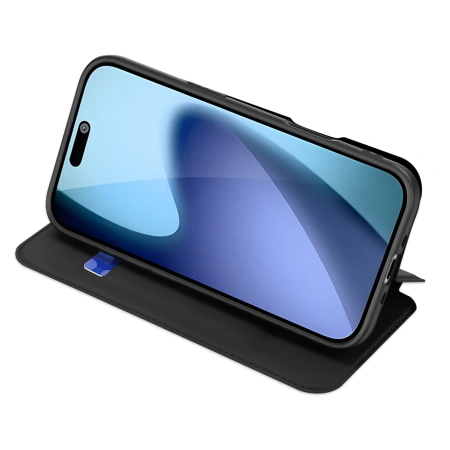 Etui Dux Ducis Skin Pro na iPhone 17 Air z klapką i miejscem na kartę - czarne