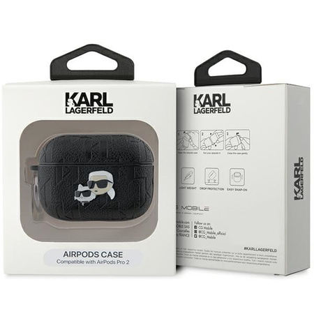 KARL LAGERFELD ETUI DO AIRPODS PRO 2 KLAP2PGKCPK MONOGRAM KARL & CHOUPETTE